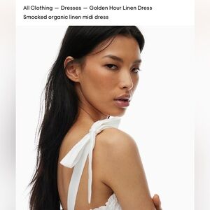 Wilfred Golden Hour Linen Dress Size L